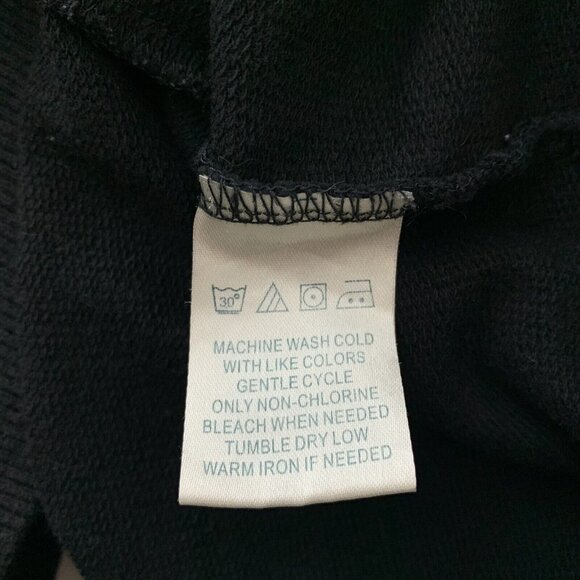 Vintage Sweatshirt Lee Sport XL Zip Front Striped Accents Black White Blue - Picture 4 of 4